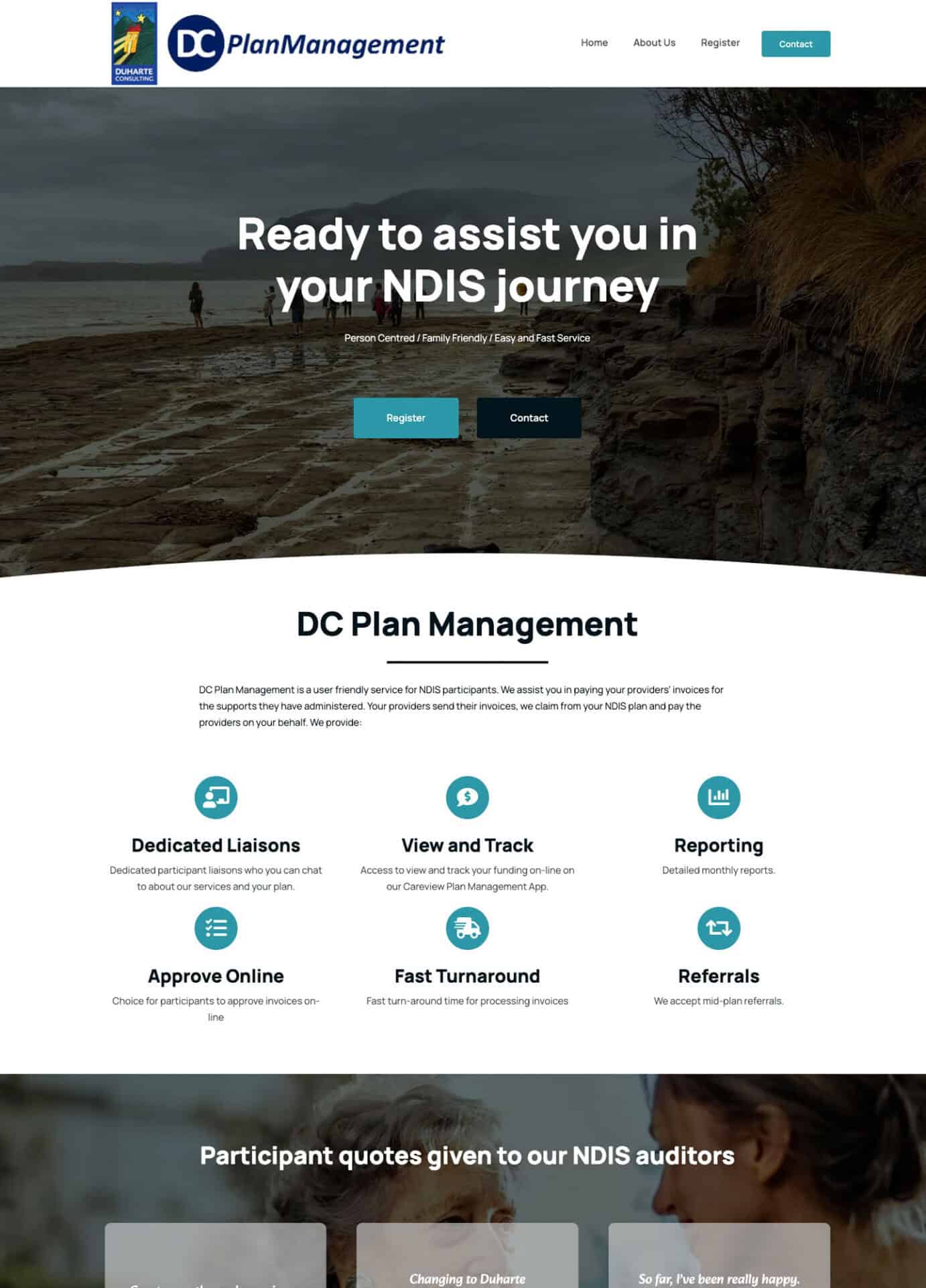 DC Plan Management website screenshot