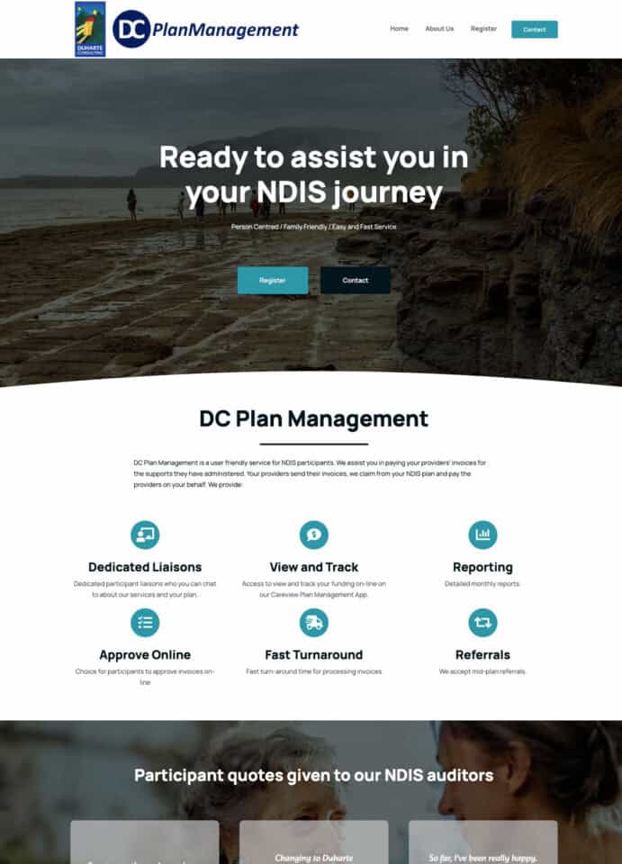 DC Plan Management website screenshot